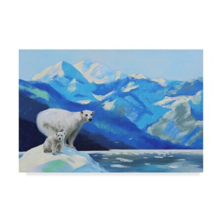 D Rusty Rust 'Two Polar Bears' Canvas Art,12x19